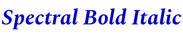 Spectral Bold Italic шрифт